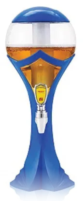 A 1.5 litre Asahi beer tower with a tap